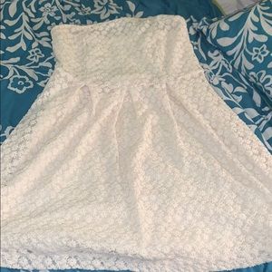Cooperative sleeveless cream floral short dress